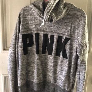 VS PINK Cowl Neck Gray & Black